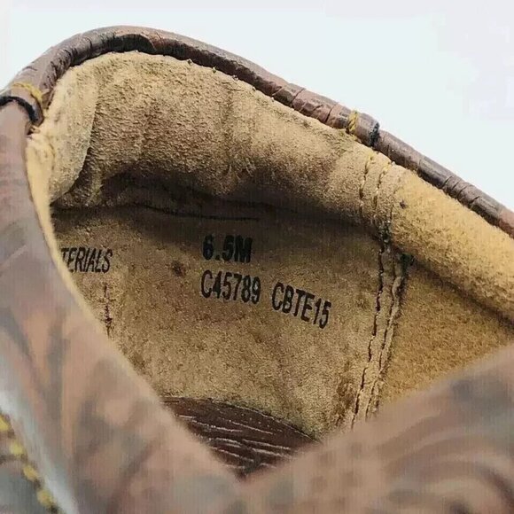 BOC Womens Shoes Size 6.5 Brown Clogs Born Concept Peggy Paisley Floral Embossed - Picture 10 of 11